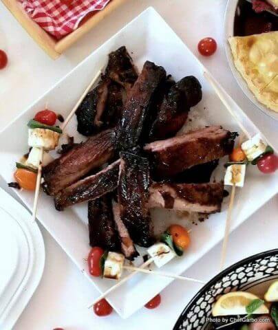 BBQ Ribs with Tangy-Blackberry Chili Sauce