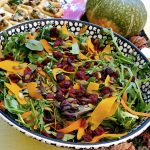 Shaved Butternut Squash Salad with Dried Cranberries